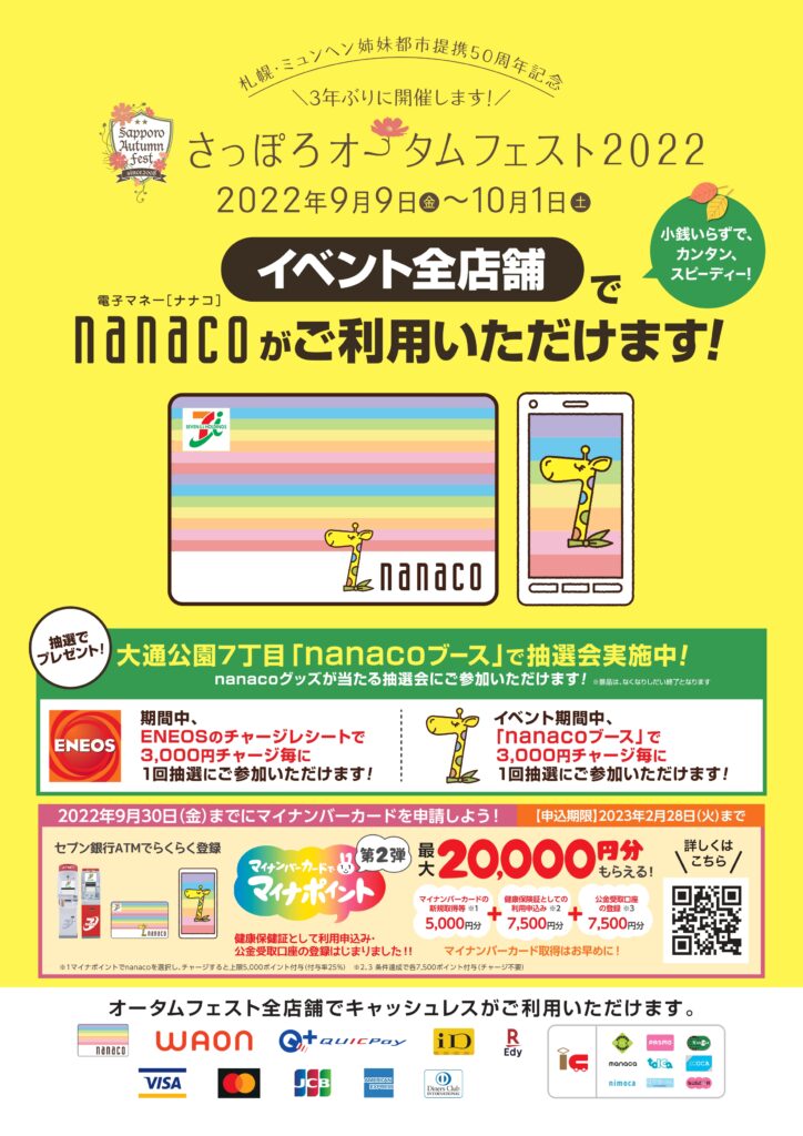 nanacoカード×エネオス（さっぽろオータムフェスト2022）/キャンペーン